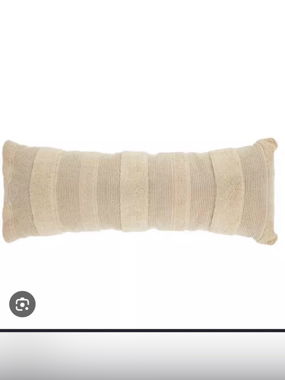 Hobby Lobby Boho Cream Woven Stripe Lumbar Pillow